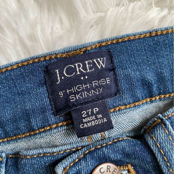 J. Crew 9” High Rise Skinny Re Imagined Jeans Womens Size 27 P - Picture 6 of 8